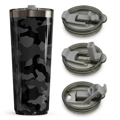 Twistie Tumbler 32oz Patterns – Black Camo
