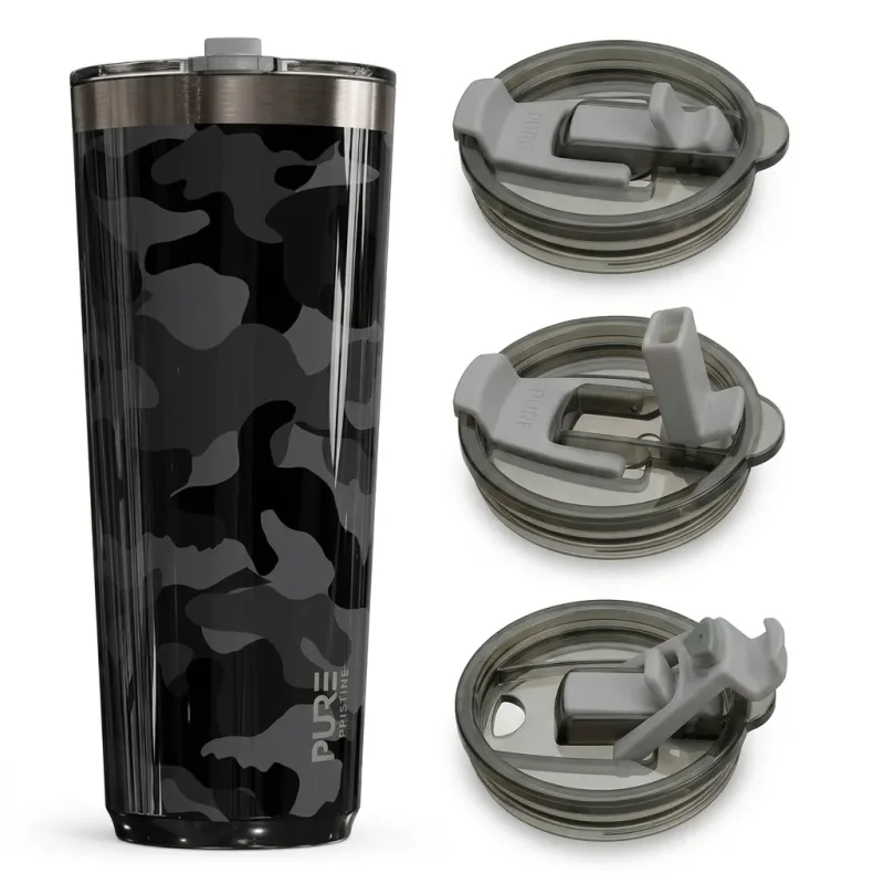 Twistie Tumbler 32oz Patterns – Black Camo