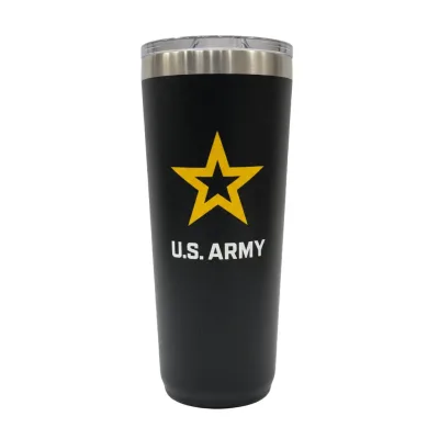 22oz Twistie Tumbler - Army Logo on Black
