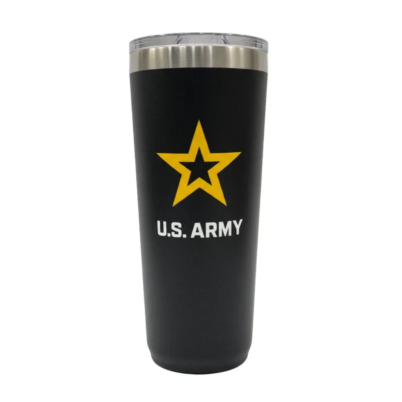 22oz Twistie Tumbler - Army Logo on Black