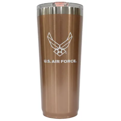 22oz Twistie Tumbler - Air Force Logo on Rose Gold