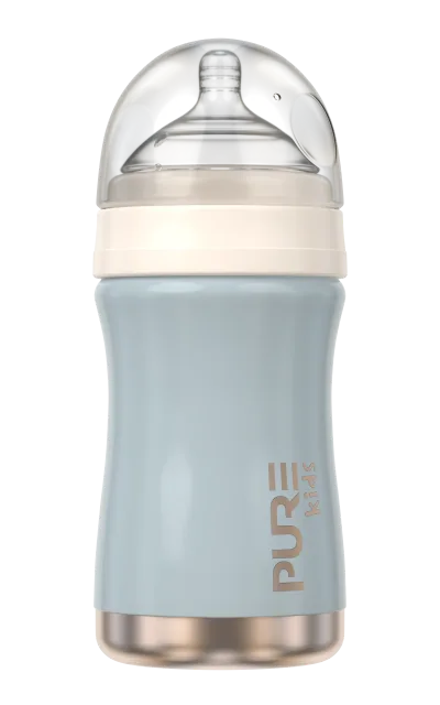 Hug Me Baby Bottle 8oz Solid – Keepsake Blue