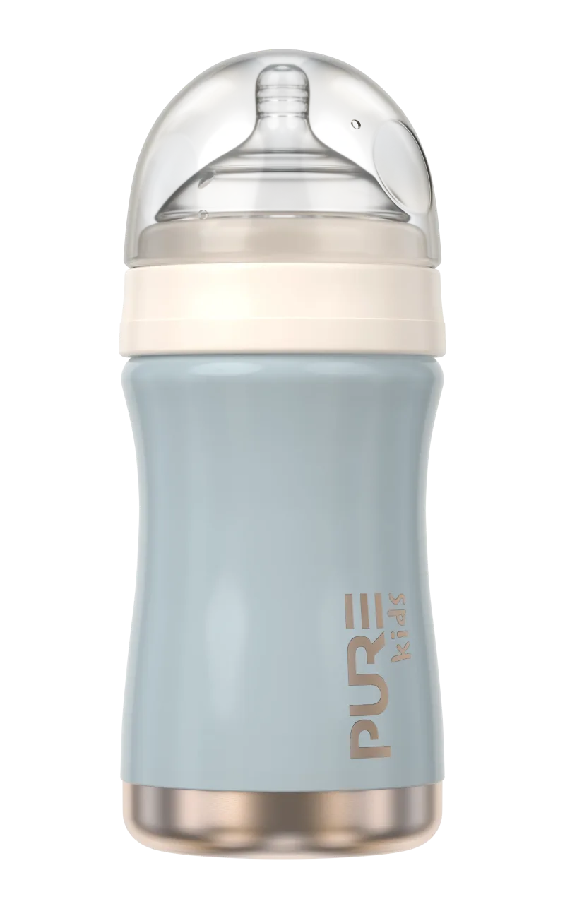 Hug Me Baby Bottle 8oz Solid – Keepsake Blue