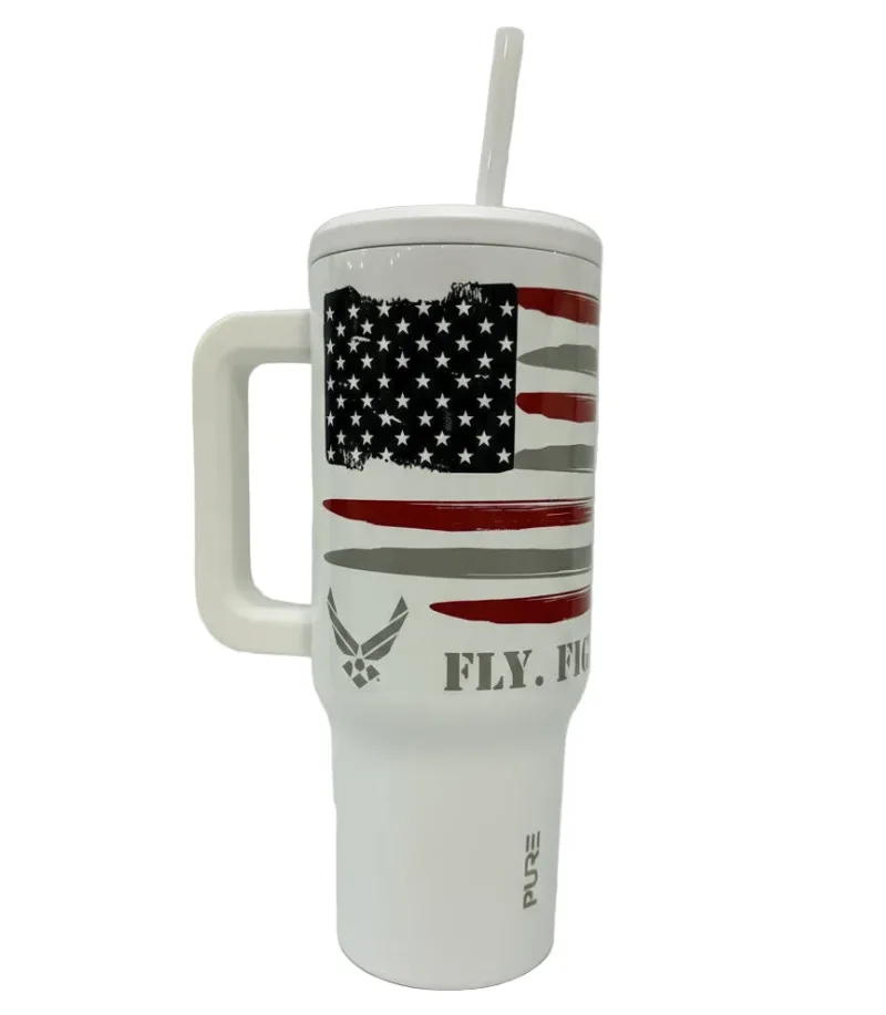 40oz Tumbler with Handle - Air Force Fly. Fight. Win.