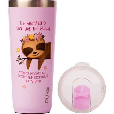 Twistie Tumbler 22oz Sassy – The early bird can have the worm because worms are gross and mornings are stupid