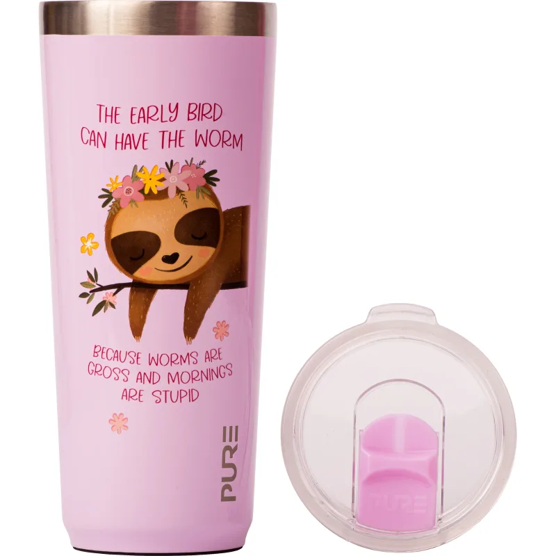 Twistie Tumbler 22oz Sassy – The early bird can have the worm because worms are gross and mornings are stupid