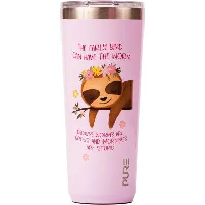 Twistie Tumbler 22oz Sassy – The early bird can have the worm because worms are gross and mornings are stupid